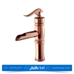 شیر روشویی مدل بامبو رنگ رزگلد آویسا