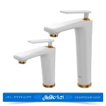 شیر روشویی کسری مدل آمازون سفید طلایی