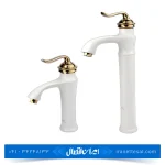 شیر روشویی کسری مدل دانوب سفید طلایی