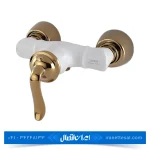 شیر توالت کسری مدل دانوب سفید طلایی