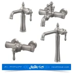 ست شیرآلات کسری مدل ناپل کروم مات