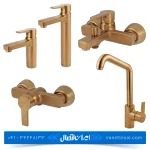 ست شیرآلات کسری مدل امگا طلایی مات