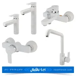 ست شیرآلات کسری مدل امگا سفید