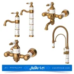 ست شیرآلات کسری مدل توکیو سفید طلایی