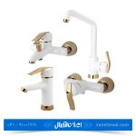 ست شیرآلات کسری مدل الوند سفید طلایی