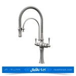 ظرفشویی دومنظوره کسری مدل جنووا رنگ کروم مات