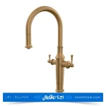 شیر ظرفشویی دومنظوره کسری مدل اسپوزا رنگ طلایی مات