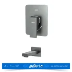 شیر روشویی توکار کسری مدل دامون رنگ کروم مات