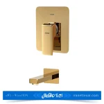 شیر روشویی توکار کسری مدل دامون رنگ طلایی