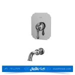 شیر روشویی توکار کسری مدل ناپل رنگ کروم