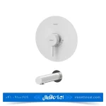 شیر روشویی توکار کسری مدل کوئین رنگ سفید کروم