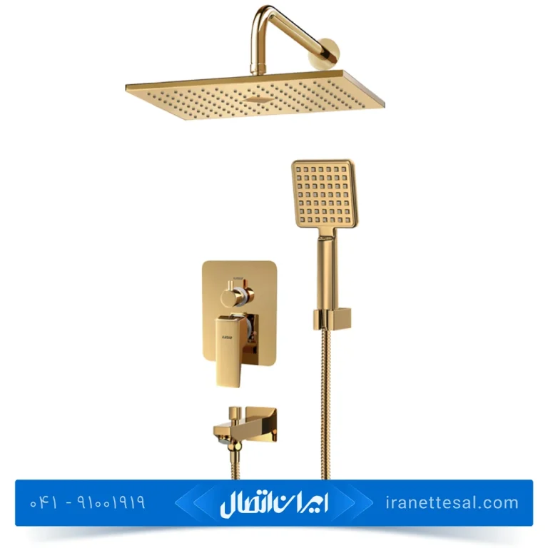 شیر حمام توکار کسری مدل دامون رنگ طلایی