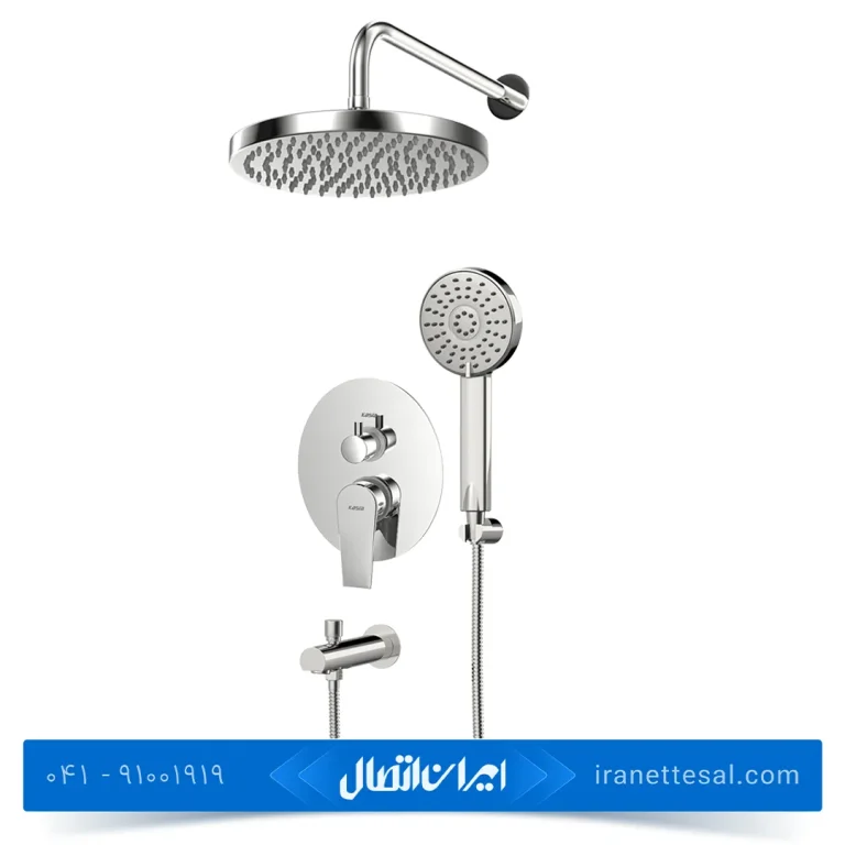 شیر حمام توکار کسری مدل فیدل رنگ کروم