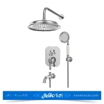 شیر حمام توکار کسری مدل ناپل رنگ کروم