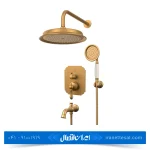 شیر حمام توکار کسری مدل ناپل رنگ طلایی مات