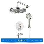 شیر حمام توکار کسری مدل کوئین رنگ کروم