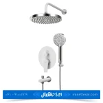 شیر حمام توکار کسری مدل کوئین رنگ سفید کروم