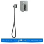 شیر توالت توکار کسری مدل دامون رنگ کروم مات