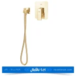 شیر توالت توکار کسری مدل کوئین رنگ طلایی