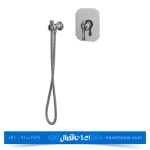 شیر توالت توکار کسری مدل ناپل رنگ کروم