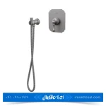 شیر توالت توکار کسری مدل ناپل رنگ کروم مات