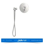 شیر توالت توکار کسری مدل کوئین رنگ کروم